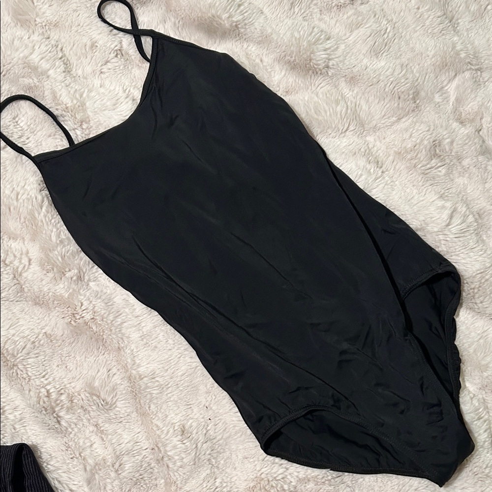3/$20Elegant Black One-Piece Swimsuit